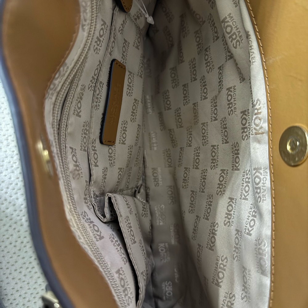 Michael Kors White and Brown Satchel - Picture 7 of 7